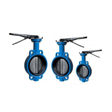 Handle Lever Manual Operation Ductile Iron Casting Cast Iron Wafer Type Butterfly Valve